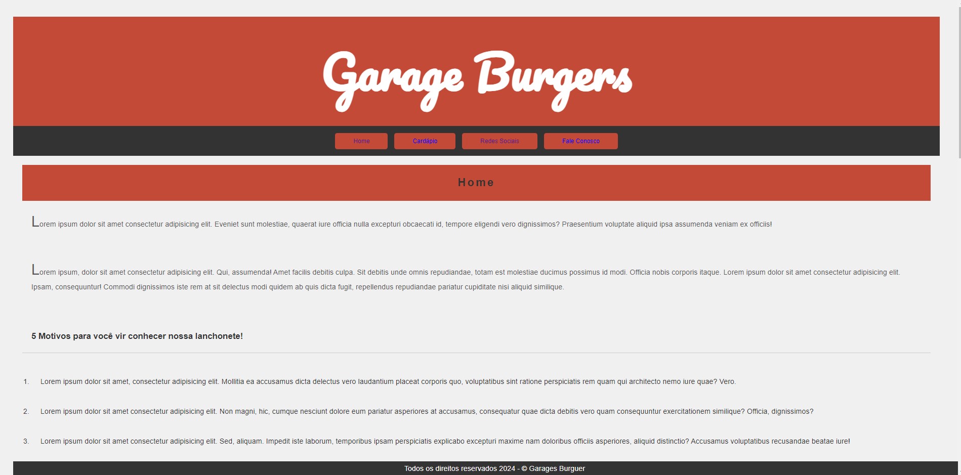Imagem do projeto Garages Burger
