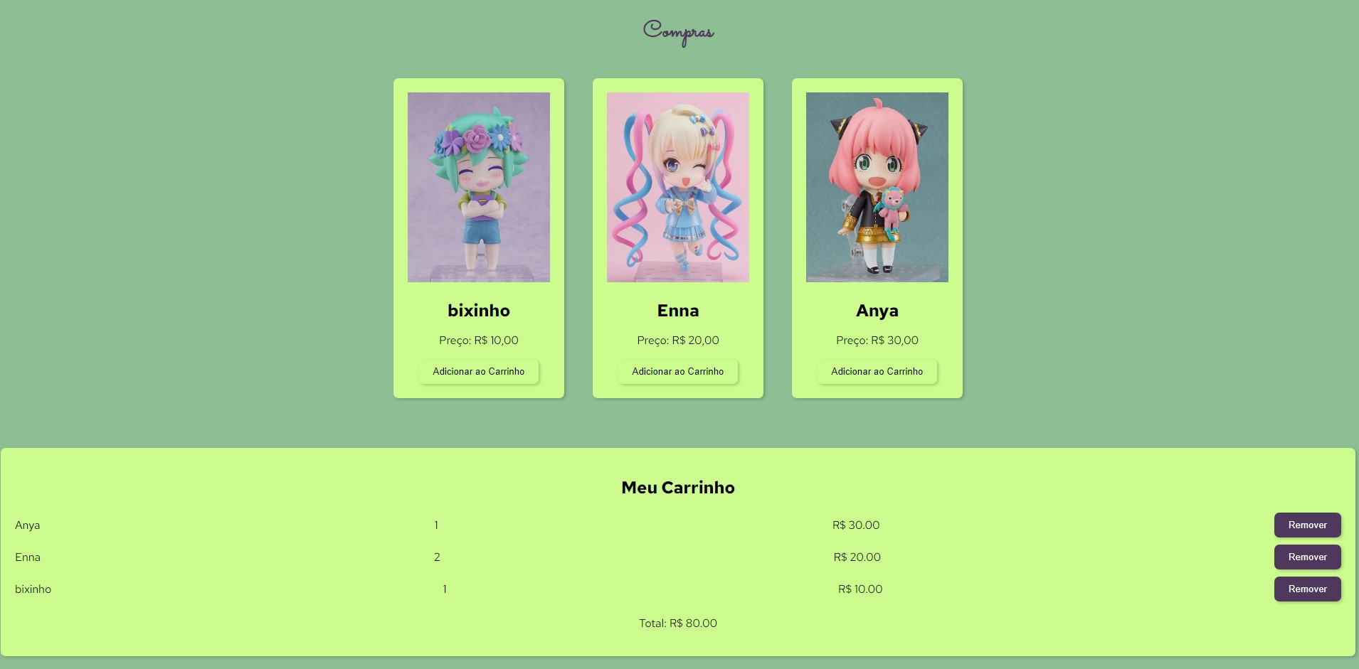 Imagem do projeto Carrinho de Compras